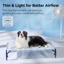 Cooling Mat for Small Dogs - Q-Max>0.4 Thin Breathable Crate Pad Indoor for Puppy and Cat with Chill Cool Fiber as Cooling Topper，Portable Washable Kennel Mat in Outdoor Summer, 24x18, Blue