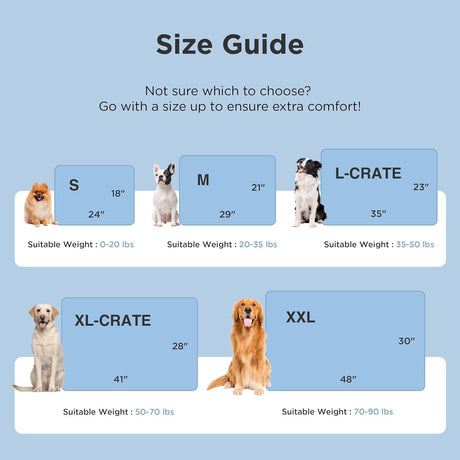 Cooling Mat for Small Dogs - Q-Max>0.4 Thin Breathable Crate Pad Indoor for Puppy and Cat with Chill Cool Fiber as Cooling Topper，Portable Washable Kennel Mat in Outdoor Summer, 24x18, Blue