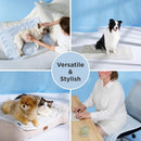Cooling Dog Mat Extra Large - Q-Max>0.4 XL Thin Breathable Cold Crate Pad Indoor for Pets with Chill Cool Fiber as Cooling Topper，Portable Washable Kennel Mat in Outdoor Summer, 41x28, Blue