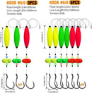 Pre-Tied Catfish Rig System, 23 Inch 55LB Santee Cooper Catfish Float Rig with Adjustable EVA Slip Float and High Carbon Circle Hooks 5/0 6/0 8/0, Ready-to-Fish for River and Bank Fishing(Cigar Float-6/0Hook * 6PCS)