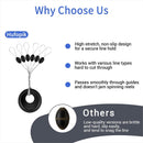 240 Pieces Middle-Sized Fishing Rubber Bobber Beads Stoppers 6 in 1 Black Float Sinker Stops(S)