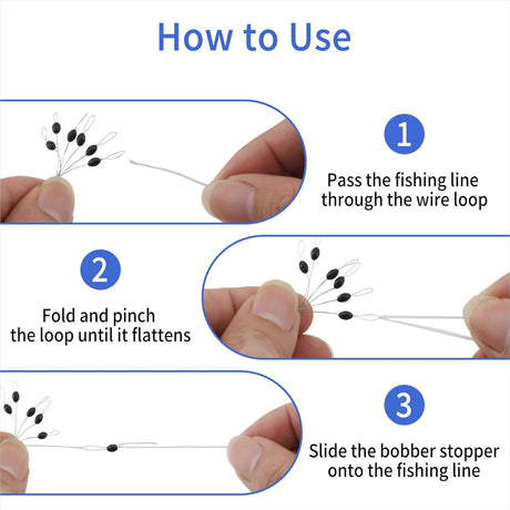 240 Pieces Middle-Sized Fishing Rubber Bobber Beads Stoppers 6 in 1 Black Float Sinker Stops(S)
