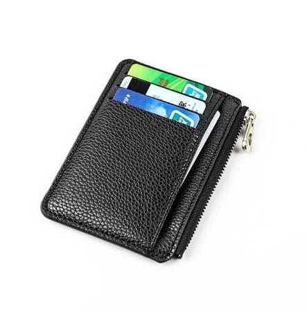 7 Slots + Zipper Compartment Top Grain Leather Card Wallet | Hidden Large Capacity ID License Cash Coin Purse for Aussie Everyday Use