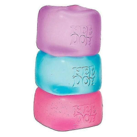 Soft Cube Fidget Toy 5.6*5.6*5.6cm, Transparent Squishy Stress Ball for Stress & Anxiety Relief(blue)