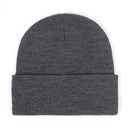 Hat - Knitted hat - Winter hat - Warm hat - Hat with satin lining - warm winter hat - knitted winter hat with fold-over brim - silk lining - soft knitted hat - warm and comfortable - for men and women - grey