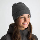 Hat - Knitted hat - Winter hat - Warm hat - Hat with satin lining - warm winter hat - knitted winter hat with fold-over brim - silk lining - soft knitted hat - warm and comfortable - for men and women - grey