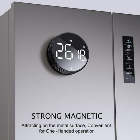 Timers - Digital timer - Magnetic digital kitchen timer - Kitchen timer - Count up/Count down - egg timer - magnetic kitchen timer - adjustable rotating - adjustable volume - for cooking, baking, kitchen, fitness, yoga, studying, meetings - black