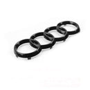 Gloss Black Audi Rings Emblem Set, Front 273mm + Rear 192mm Black Badge Replacement Kit for Audi A1 A3 A4 A5 Models