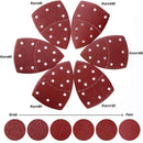 60pcs Triangle Sanding Pads for Bosch PSM 100A / PSM 160 / PSM 200 AES / PSM 18 / PDA 180, 105×152mm Hook & Loop Sandpaper Assorted Grit 40/60/80/100/120/180 for Multi-Sander