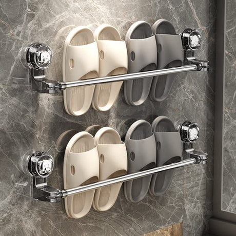Adjustable 30-60cm Telescopic Suction Towel Rail, No Drill Rotatable Wall Mount Towel Bar, Stainless Steel Bathroom Kitchen Corner Towel Rack