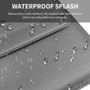 3-in-1 Laptop Sleeve Case with Built-in Stand & Wrist Rest, Waterproof PU Leather Notebook Cover for 15/16 Inch Laptops, Ergonomic Portable Laptop Protective Bag, Gray