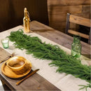 270cm Extra Long Lifelike Real Touch Norfolk Pine Swag Garland, Dense Full Soft Rubber Cypress Pine Vine, Large Neutral Green Christmas Mantel Greenery for Australian Farmhouse Holiday Styling