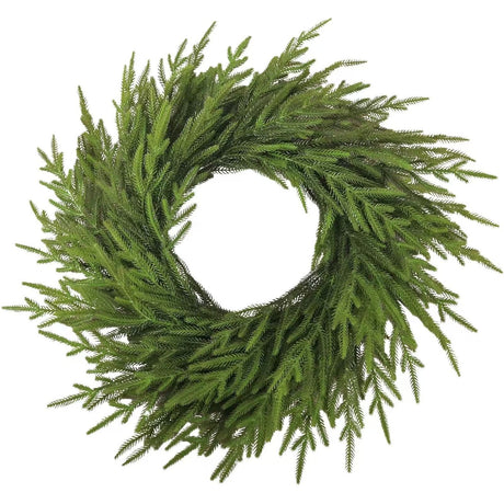 270cm Extra Long Lifelike Real Touch Norfolk Pine Swag Garland, Dense Full Soft Rubber Cypress Pine Vine, Large Neutral Green Christmas Mantel Greenery for Australian Farmhouse Holiday Styling