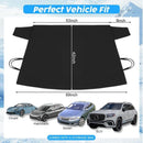 600D Oxford Car Windshield Cover, All Season Windshield Sun Shade & Snow Frost Protector, Waterproof Dustproof Heat Insulation Front Screen Cover with Storage Bag for Sedan SUV