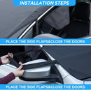 600D Oxford Car Windshield Cover, All Season Windshield Sun Shade & Snow Frost Protector, Waterproof Dustproof Heat Insulation Front Screen Cover with Storage Bag for Sedan SUV