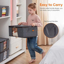 6 Pack 35L Clothes Storage Bags, Foldable Under Bed Storage Boxes with Clear Window, Reinforced Handles Quilt Blanket Organiser Containers for Wardrobe Closet Bedroom Storage