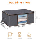 6 Pack 35L Clothes Storage Bags, Foldable Under Bed Storage Boxes with Clear Window, Reinforced Handles Quilt Blanket Organiser Containers for Wardrobe Closet Bedroom Storage