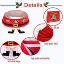 Christmas Tree Collar, 48 Inch Foldable Christmas Tree Skirt Ring, Santa Leg Design Xmas Tree Base Decoration