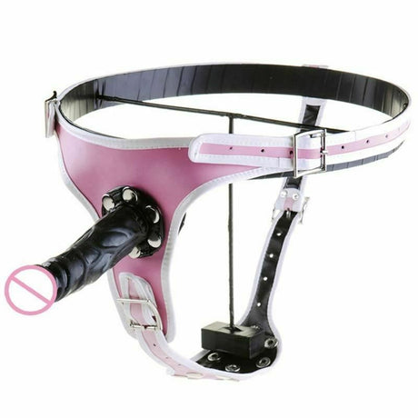 House Of Dasein Pegging Kit Pink Panties Black Realistic Dildos Strapon Harness - Black