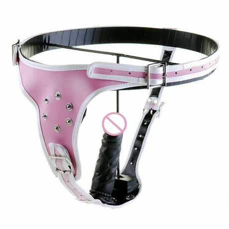 House Of Dasein Pegging Kit Pink Panties Black Realistic Dildos Strapon Harness - Black