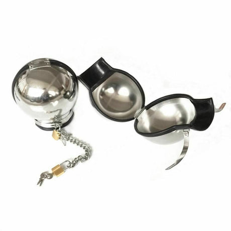 House Of Dasein Metal Handcuffs Sensory Deprivation Mitts Bondage Fetish Restraints - Pink - Male