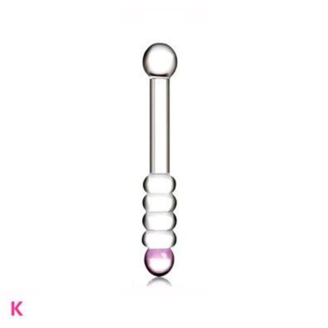 House Of Dasein 12 Styles Dildo Smooth Glass Anal Beads Double Ended Dong Butt Plug - Style K