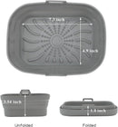 Rectangle Air Fryer Liner, Reusable Silicone Round Air Fryer Pot,Non-Stick Oil Filter Design 100% Food-Grade Kitchen Mat, 20cm Large Replacement Accessories for Air Fryer(Grey)