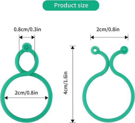 Garden Plant Support Clips 100Pcs Green Tomato Clips Vegetables Vine Flower Clips Garden Clips For Climbing Plants, Securing Plants