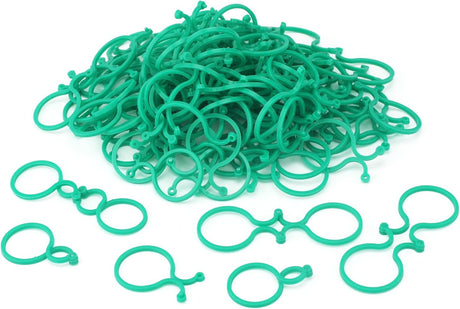 Garden Plant Support Clips 100Pcs Green Tomato Clips Vegetables Vine Flower Clips Garden Clips For Climbing Plants, Securing Plants