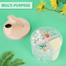 Baby Formula Dispenser On The Go, Non-Spill Rotating Four-Compartment Formula Container to Go, Milk Powder Kids Snack Container for Infant Toddler Travel Outdoor, Pink