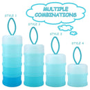 Baby Formula Dispenser On The Go, Stackable Formula Dispenser Formula Container to Go, Non-Spill Portable Milk Powder Kids Snack Storage Container, BPA Free