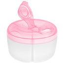 Baby Formula Dispenser On The Go, Formula Container to Go, Non-Spill Rotating Three-Compartment Formula Dispenser and Snack Storage Container for Infant Toddler Traveling