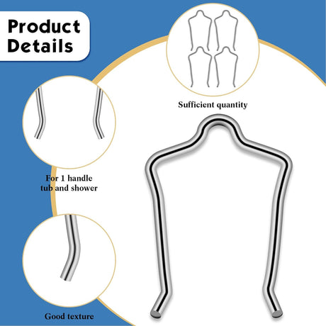 4 Pieces 96914 Retainer Clip Compatible with 1222 Faucet Value, Cartridge Removal Tool for One-Handle Tub Shower Faucet Cartridge Replacement