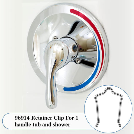 4 Pieces 96914 Retainer Clip Compatible with 1222 Faucet Value, Cartridge Removal Tool for One-Handle Tub Shower Faucet Cartridge Replacement
