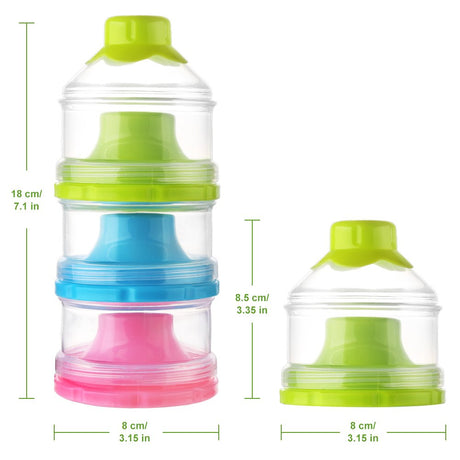 Baby Formula Dispenser, Non-Spill Stackable Formula Dispenser On The Go, Baby & Kids Snack Containers, Formula Container for Travel, BPA Free