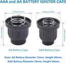 2Pcs AA Battery Push Button Igniter Caps with Spring, Igniter Replacement Button Cap for Blackstone Char-Broil Gas Grill, BBQ, Fire Pit, Barbecue, Spark Generator Cover