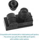 2Pcs AA Battery Push Button Igniter Caps with Spring, Igniter Replacement Button Cap for Blackstone Char-Broil Gas Grill, BBQ, Fire Pit, Barbecue, Spark Generator Cover