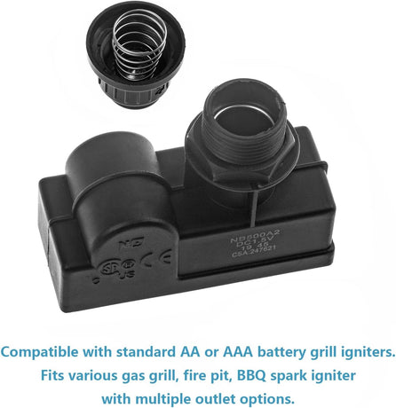 2Pcs AA Battery Push Button Igniter Caps with Spring, Igniter Replacement Button Cap for Blackstone Char-Broil Gas Grill, BBQ, Fire Pit, Barbecue, Spark Generator Cover