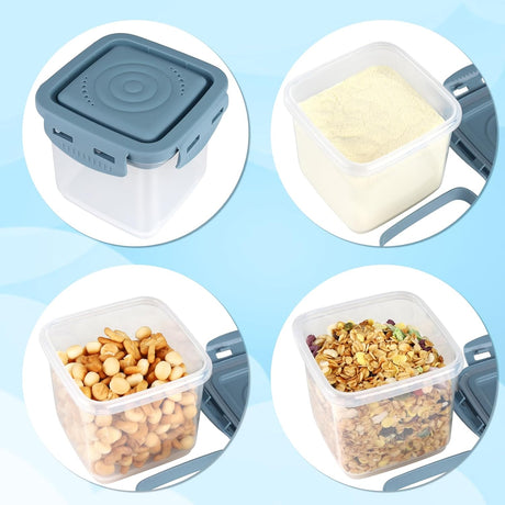 Formula Dispenser On The Go, Formula Container to Go, Portable Milk Powder Kids Snack Container with Scoop for Infant Toddler Travel Outdoor Picnic