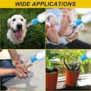 Portable Outdoor Shower for Dogs, Portable Pet Shower Head Attachment Outdoor Water Sprayer Accessory, Fits Most Plastic Water Bottles for Camping Hiking Beach (1 Pack, Blue)