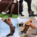 3 Pairs Women's Sheer Knee High Stockings, Black Dot Sheer Thin Socks, Stretchy Breathable Knee High Socks