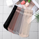 8 Pairs Womens Sheer Ruffle Socks, Ultra Thin Nude Ankle Socks, See Through Silk Nylon Stockings, Anti-Slip Invisible Elastic Short Sheer Sock for Women, Cool Breathable Summer Sock (4 Colors)