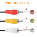 2 Pcs 5FT RCA Audio Video Composite Cable, AV Cable Red/White/Yellow 3 Male to 3 Male for TV, DVD, VCR, Projector, Amplifier, Speaker, Satellite, Home Theater Receivers