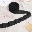 15 Yards Black Lace Trim, 1-5/8 inch Black Floral Embroidery Ruffle Cotton Lace Trim Wavy Edge Eyelet-Lace Ribbon for Crafts Sewing DIY Bag Dresses Clothes Pets Clothes