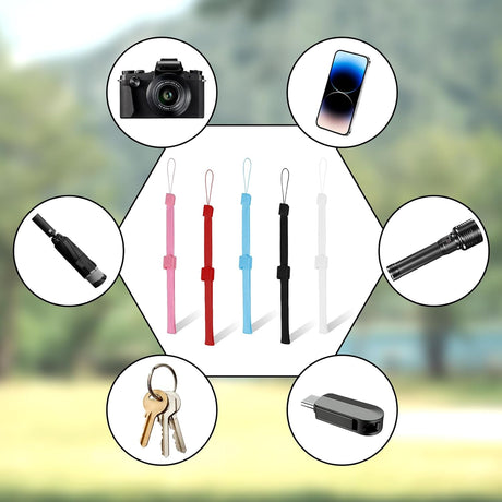 5 PCS Hand Wrist Strap, Adjustable Phone Lanyards for Cell Phone Multi Purpose Wristbands Phone Strap Wristlet Wristband with Lock for Wii Remote Controller, Mobile Phone, Mp3, Digital Camera