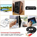 3.5 mm to 2RCA Audio Cable, 3.2 ft/1 m Gold-Plated Plug Stereo Y Splitter Cord, Aux to RCA Cable Audio Jack Adapter for Home Theater, Speakers, TV, Subwoofer, Smartphone, MP3/MP4, DVD Player