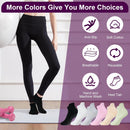 6 Pairs Breathable Women's Yoga Socks with Grippers Anti-Slip Sports Pilates Socks Suitable for Barre, Dance, Hospital, Home Use