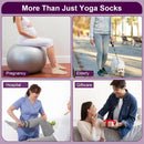 6 Pairs Breathable Women's Yoga Socks with Grippers Anti-Slip Sports Pilates Socks Suitable for Barre, Dance, Hospital, Home Use