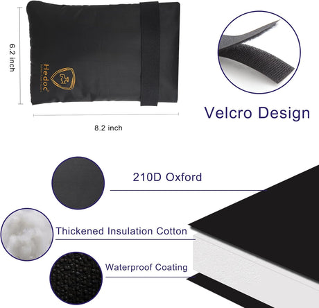 Pro Outdoor Faucet Covers for Winter Freeze Protection, 2 Pack 6'' W x 8.2'' H Winter Faucet Insulation Cover Socks, Hose Bib Covers for Winter (Faucet Cover 2 Pack)