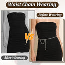 Silver Chain Belts for Women,Adjustable Womens Chain Belt Trendy Metal Belt for Jeans Dresses Pants